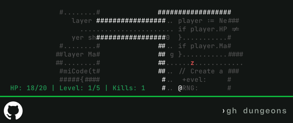 Dungeons & Desktops: Building a procedurally generated roguelike with GitHub Copilot CLI
